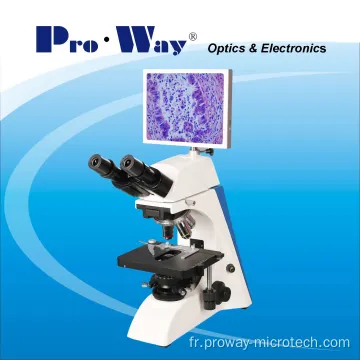 Microscope biologique à écran numérique LCD avec logiciel